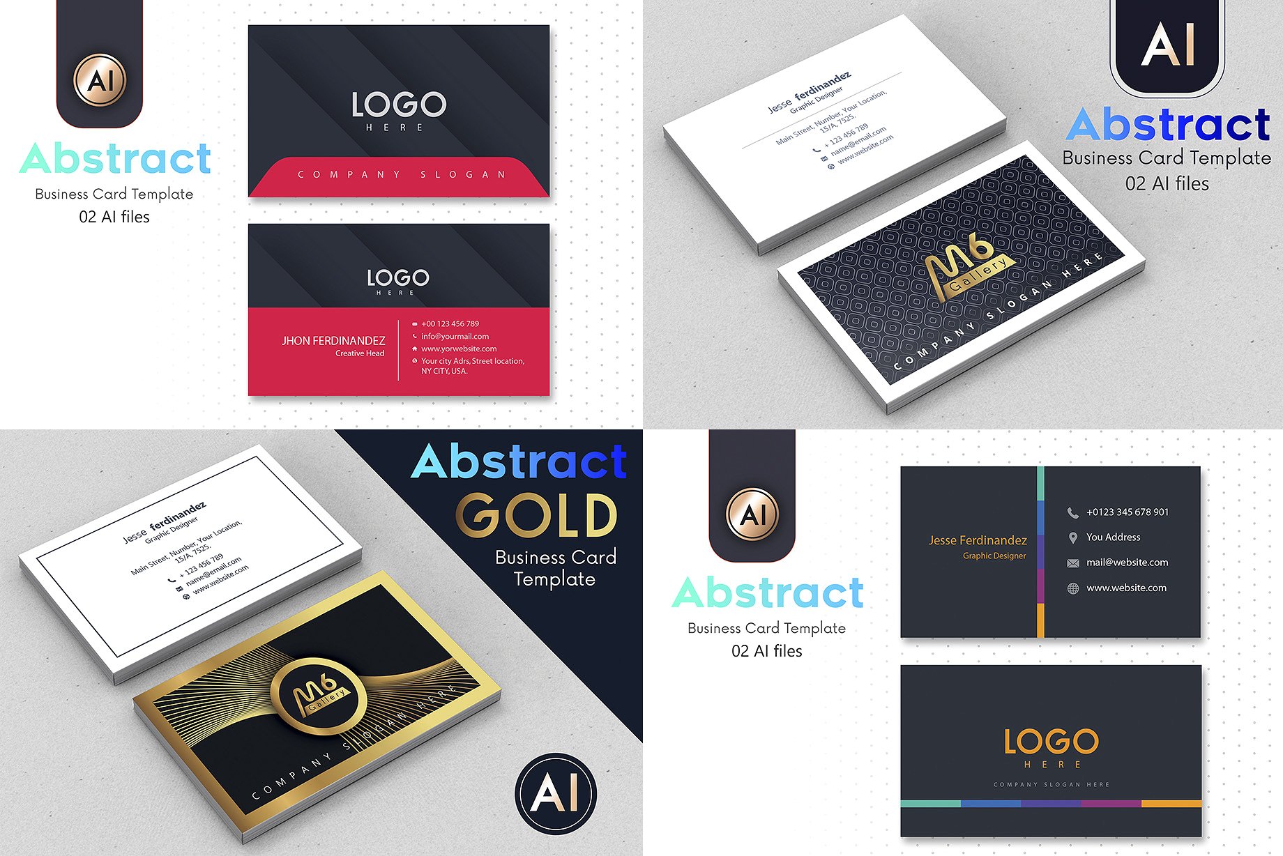 125个高品质的PSD和AI名片设计模板插图(5)