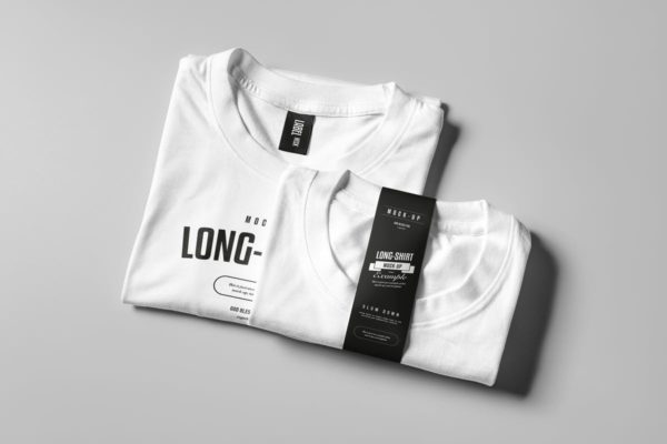 长袖T恤样机模板 Long Shirt Mock-up