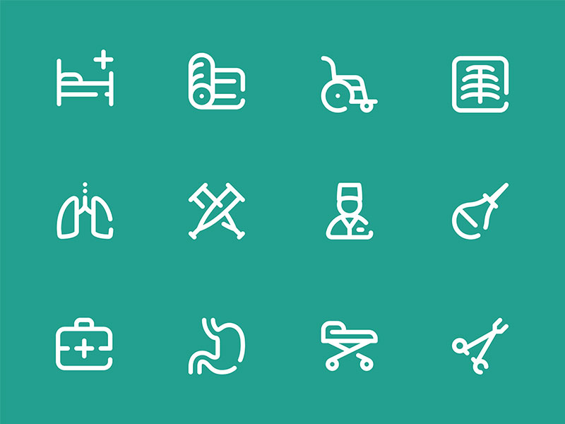 50 枚医院元素图标素材之家精选sketch素材