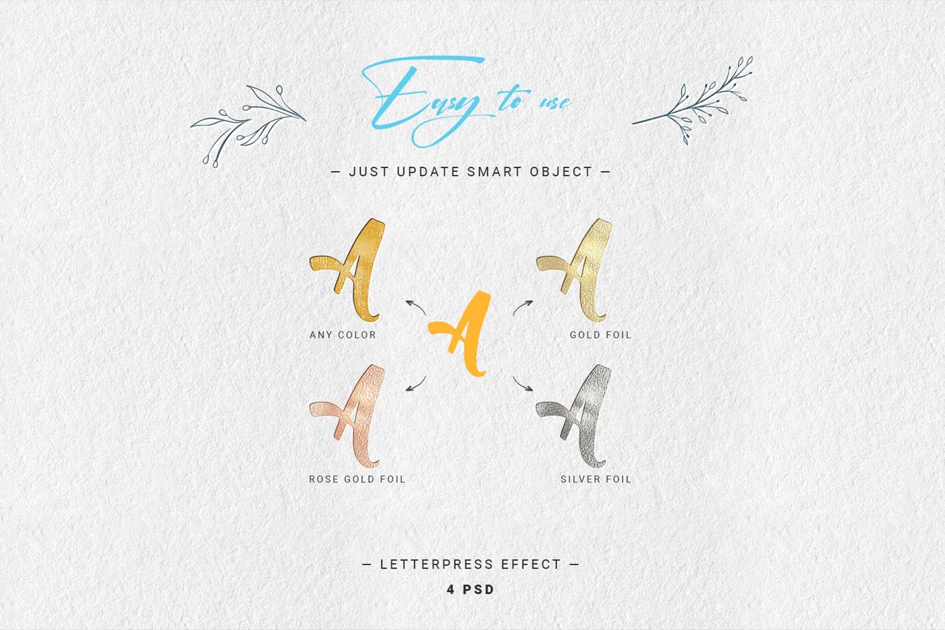 凸版印刷设计风格文本&Logo设计预览样机PSD模板 Letterpress – Text & Logo PSD Mockups插图(5)