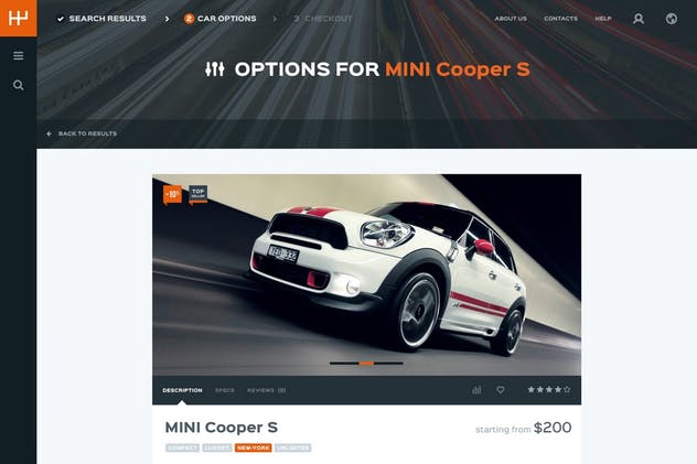 汽车租赁和预订网站设计PSD模板 Rentify – Car Rental & Booking PSD Template插图(5)