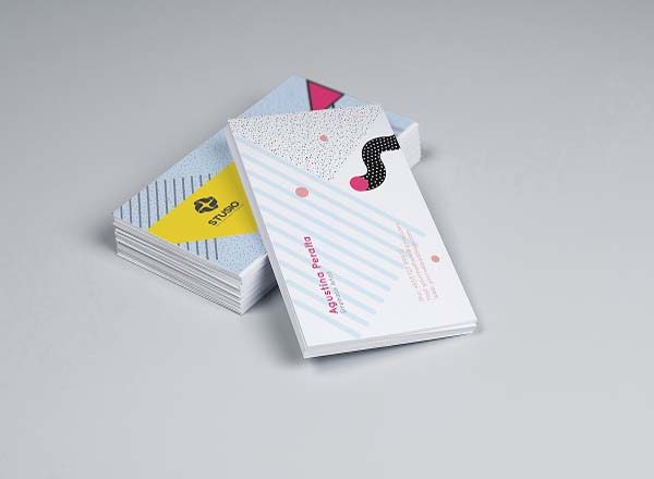 特色流行商务卡（名片）图形模板插图(1)