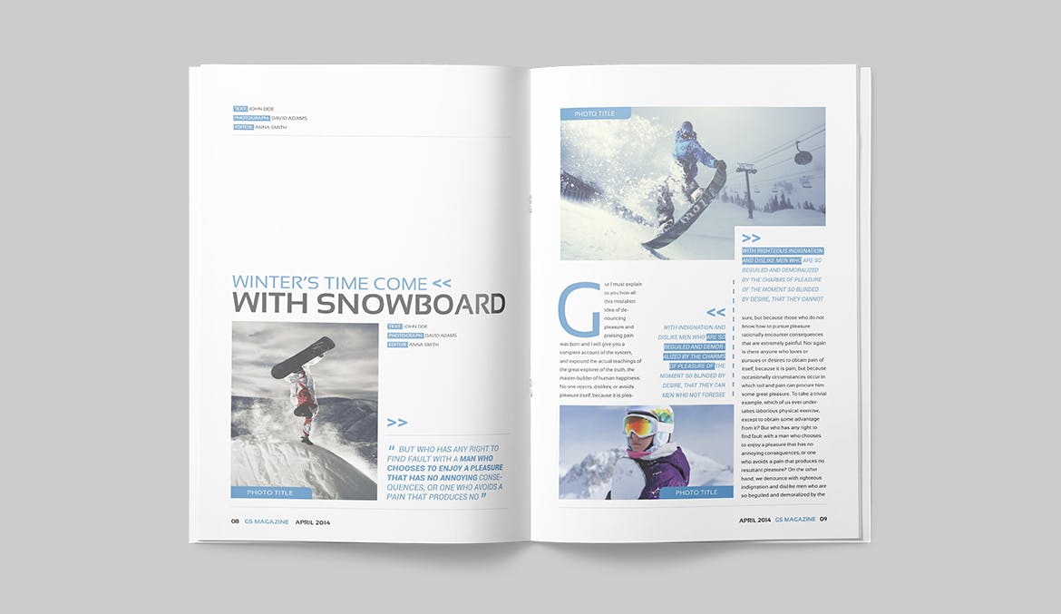 极限运动/体育赛事杂志设计模板 Magazine Template插图(4)