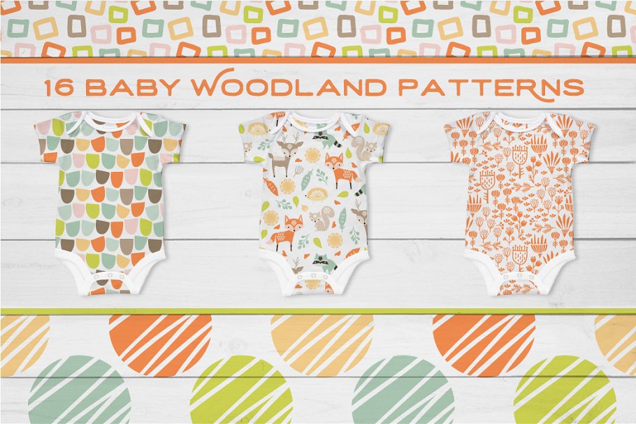 可爱的林地小动物元素 Baby Woodland Design Pack插图(6)