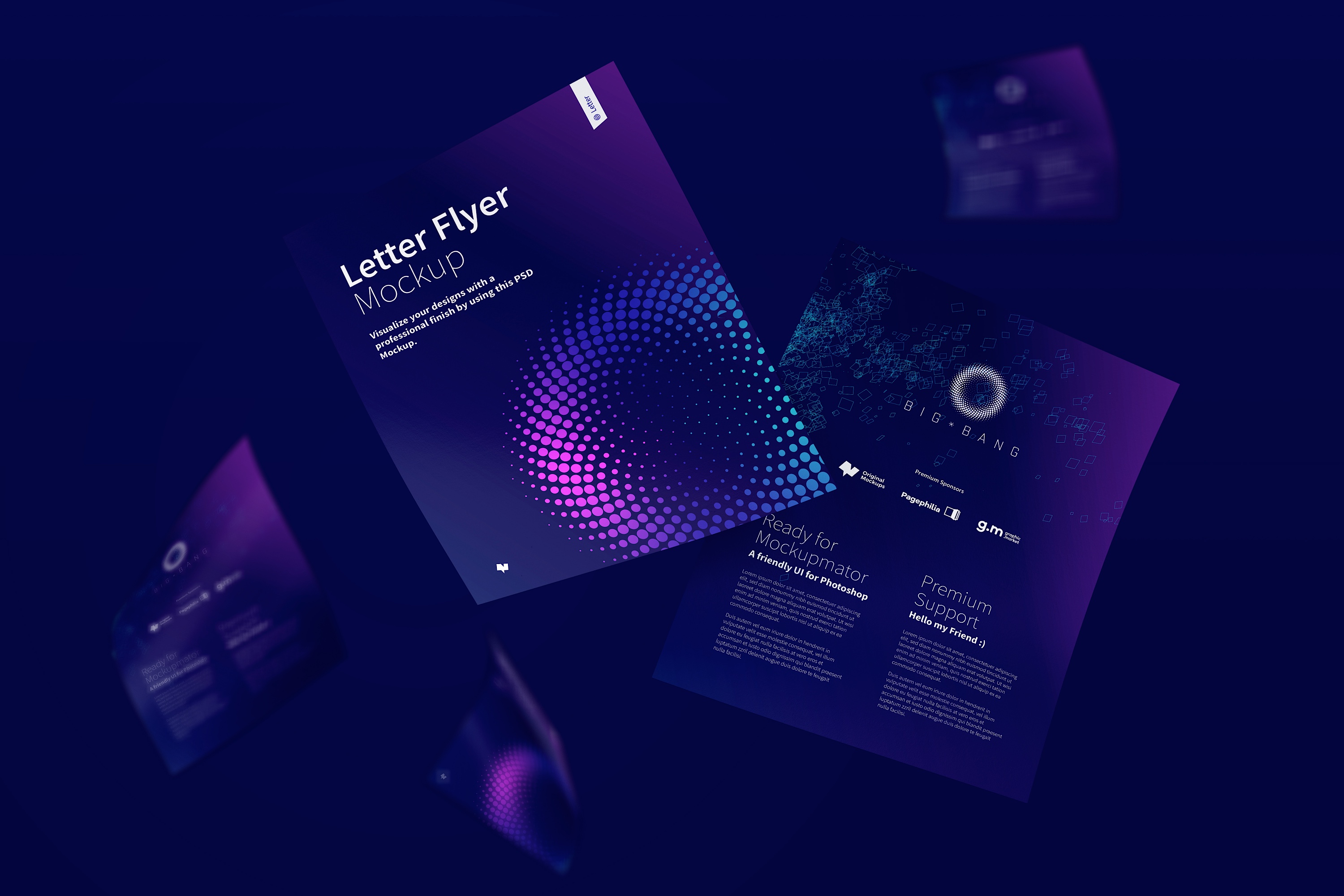 信纸规格企业宣传传单设计效果图样机01 Letter Flyer Mockup 01插图(4)