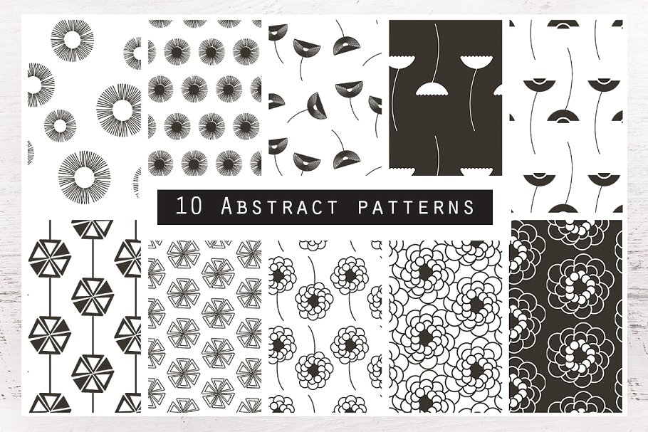 花卉图案矢量纹理 Florals – Pattern Collection插图(10)