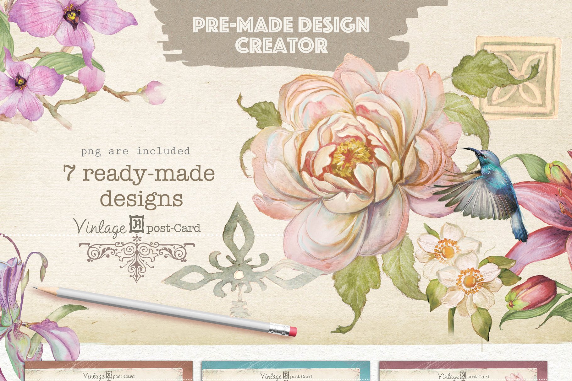 超级手绘水彩花园元素合集[1.23GB] Amazing garden 100 PNG插图(10)