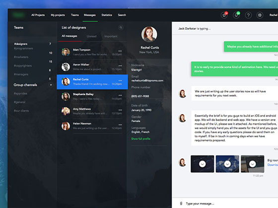 消息客户端界面素材之家精选sketch素材