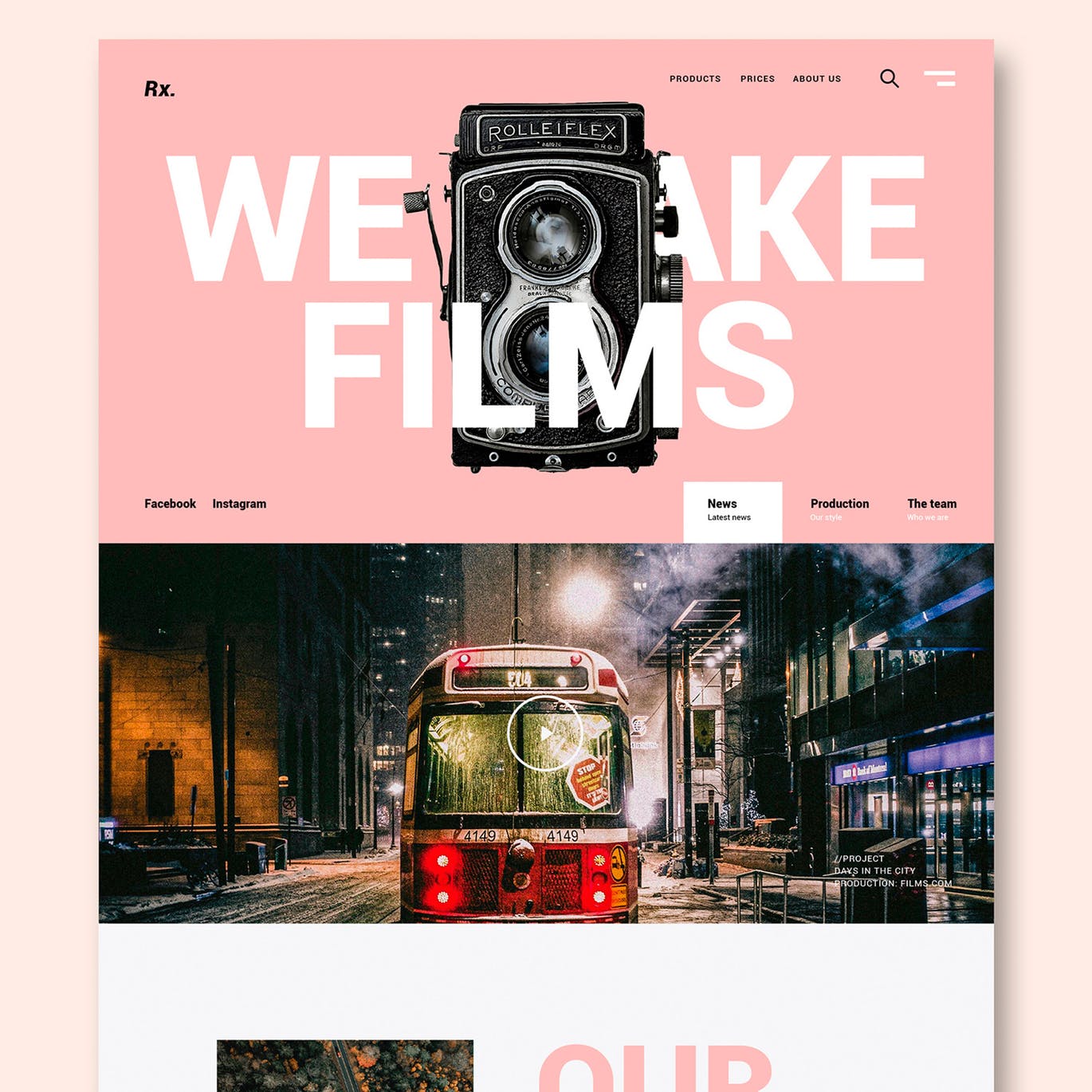 创意视频拍摄网站设计素材库精选模板 Video & Design – Website插图(2)