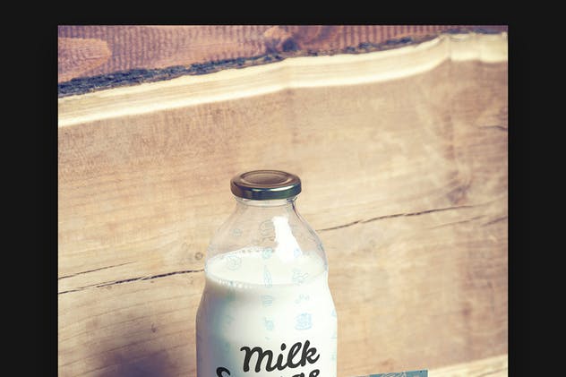 有机食物样机模板/牛奶&鸡蛋 Organic Food Photo Mockup / Milk & Eggs插图(8)