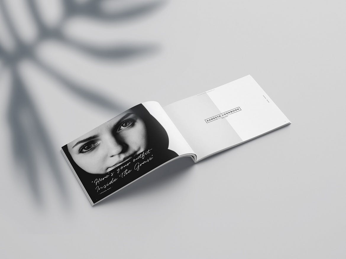 现代简约设计风格横版产品手册/画册设计模板 Lookbook Landscape插图(2)