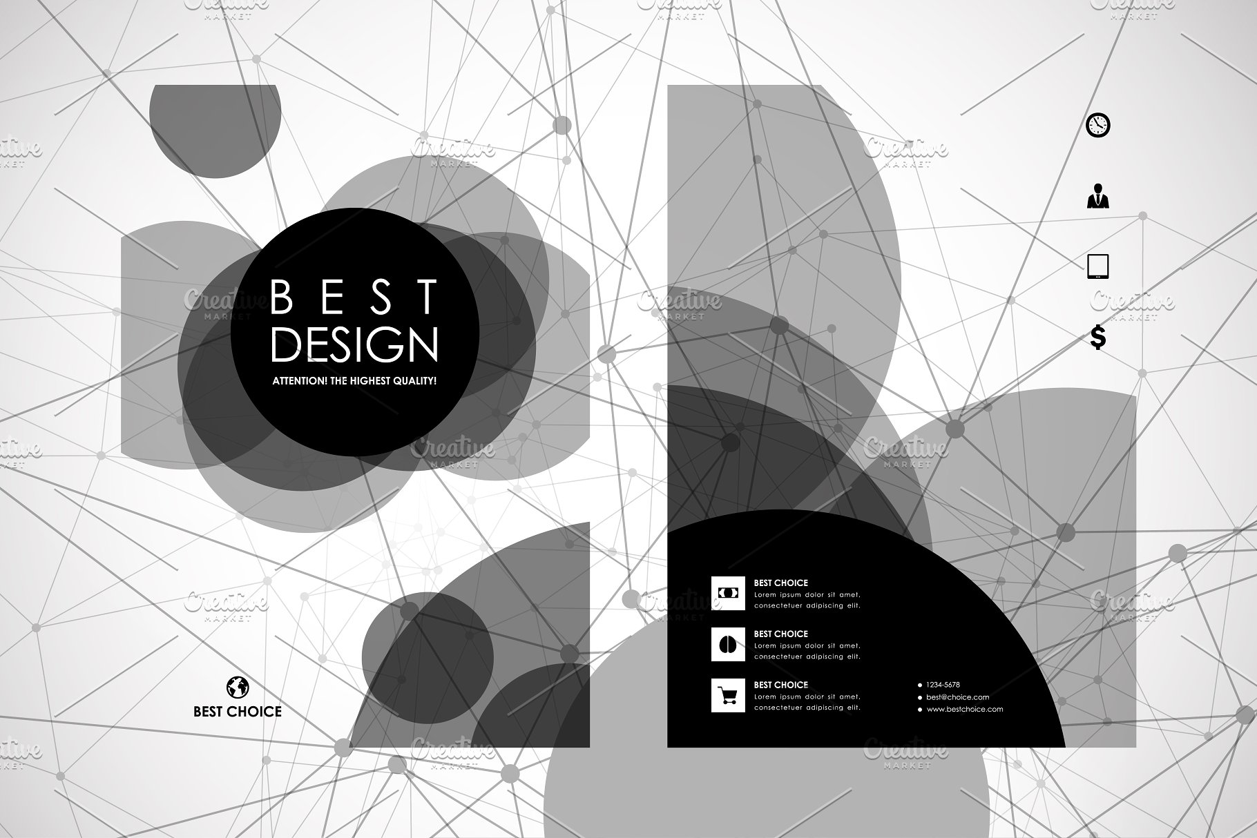 分子结构图形背景画册小册子模板 Molecular brochures插图(6)