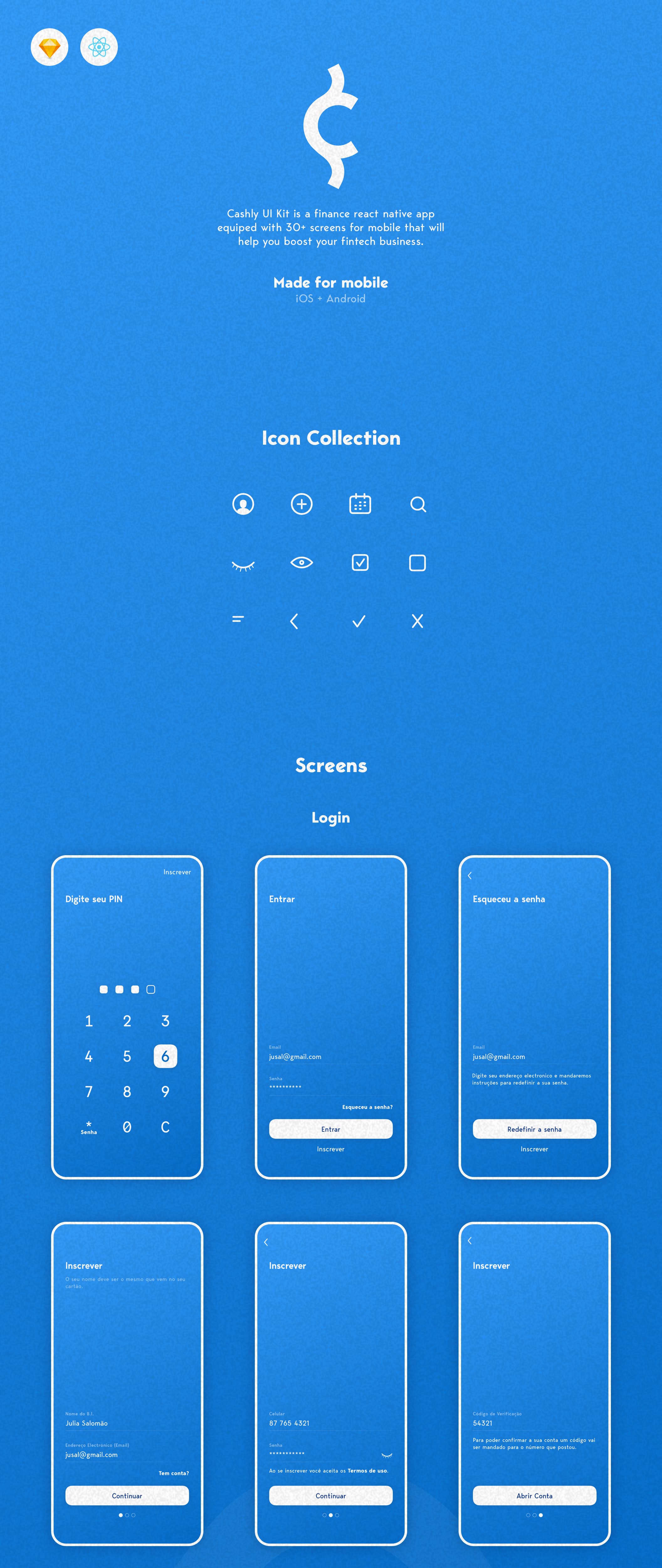 素材库下午茶:基于Sketch&React Native制作的金融科技财务类APP UI套件插图
