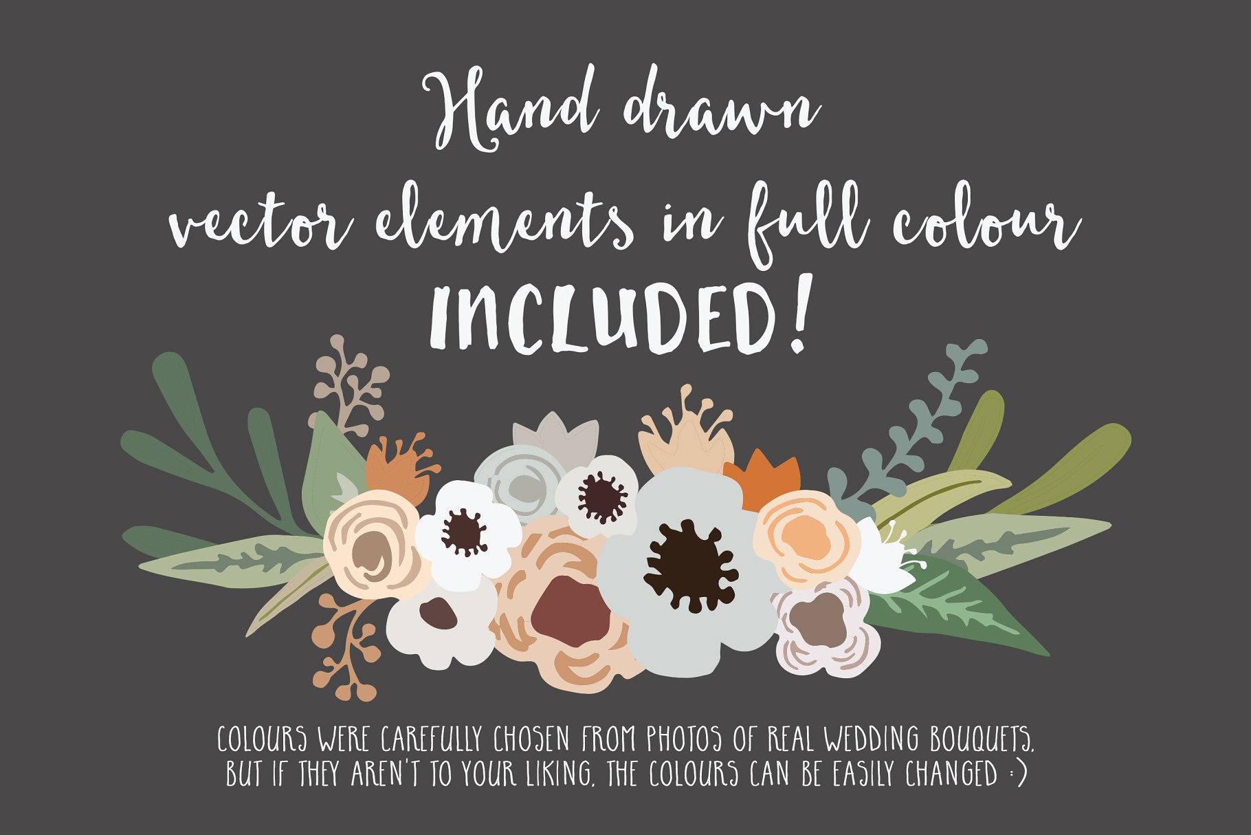 现代花卉婚礼邀请函模板套装 Modern Floral Wedding Suite插图(4)