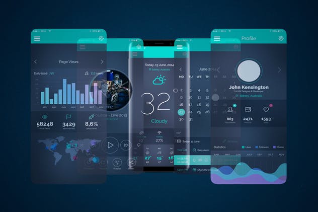 三星智能手机S9设备动态样机模板v2 Animated S9 MockUp V.2插图(1)