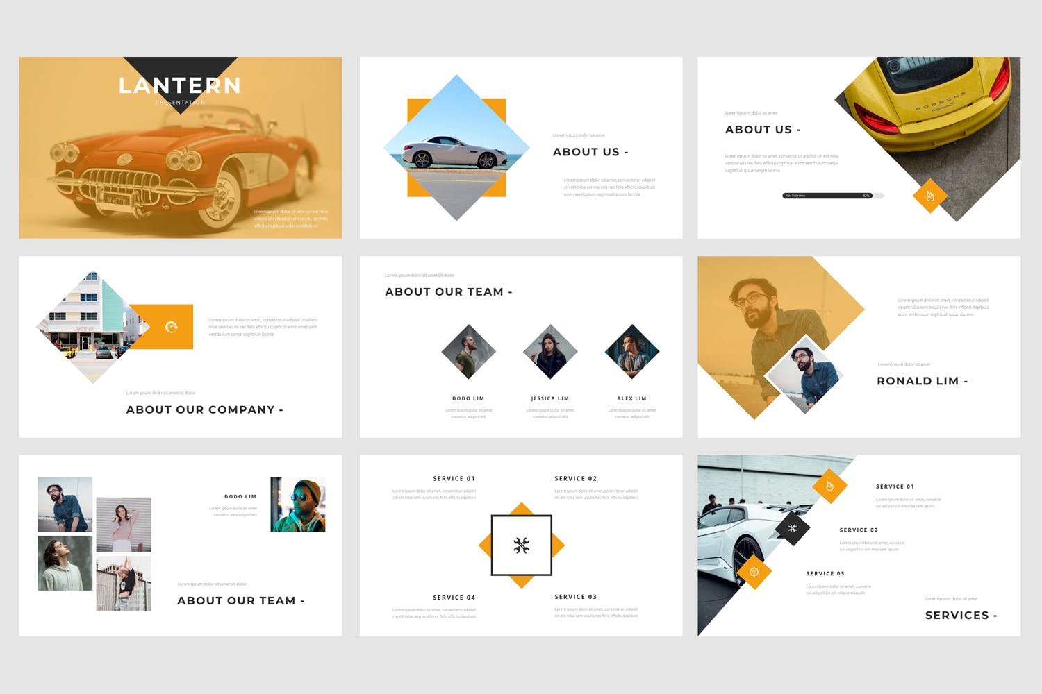 汽车介绍/汽车文化/汽车销售主题PPT幻灯片模板 Lantern – Car Dealership PowerPoint Template插图(1)