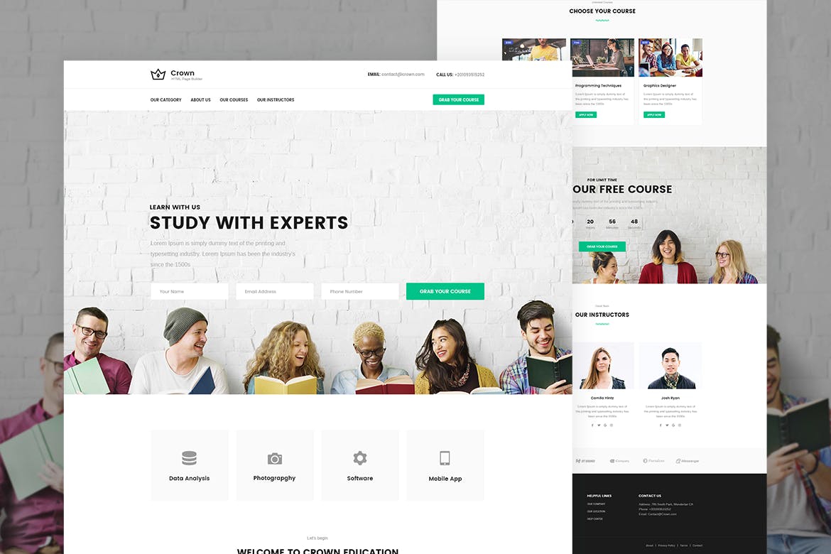 多用途网站设计模板UI套件大合集 Crown | Multi-Purpose PSD Template插图(14)