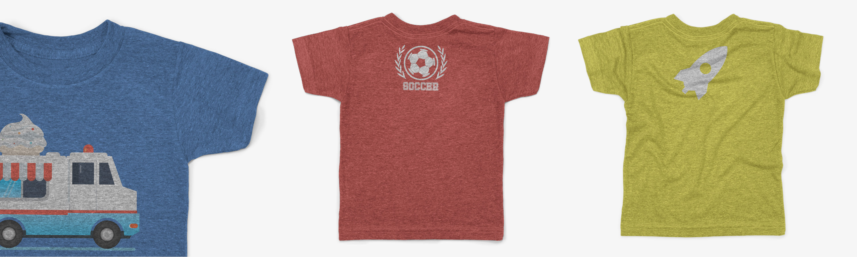 儿童T恤服装印花设计样机模板 Kids Triblend T-shirt Mockup Pack插图(3)