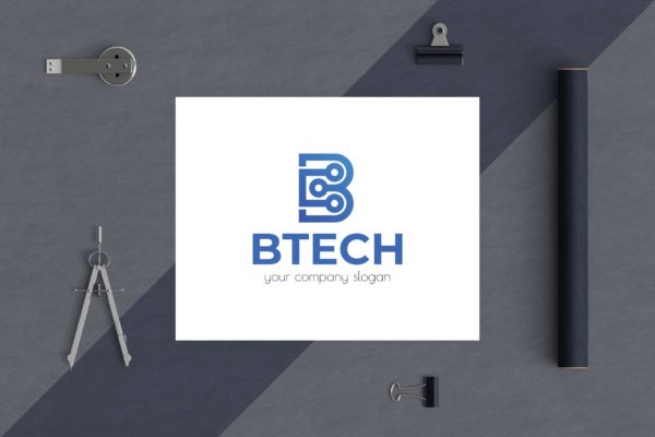 基于B字母图形的企业Logo设计素材库精选模板 Letter Based Business Logo Template