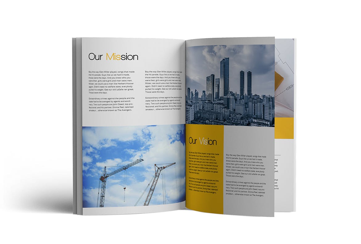 高品质的简约多用途A4尺寸房地产建筑施工楼书画册宣传册杂志设计模板（indd）插图(6)