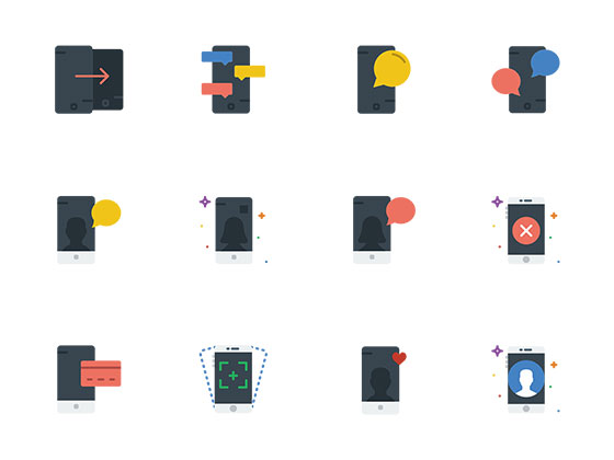 170 枚扁平移动设备功能图标素材之家精选sketch素材