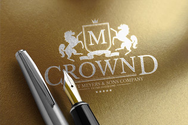 Logo商标烫金印刷效果图素材库精选模板v2 Logo Mock-Up / Exclusive Paper Edition 2插图(12)