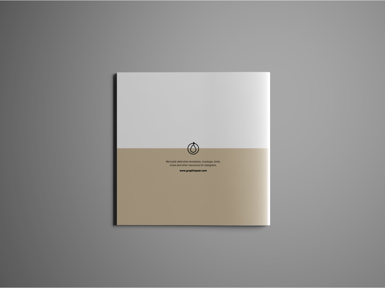 方形宣传册内页印刷效果图样机PSD模板 Square Brochure Mockup PSD插图(4)