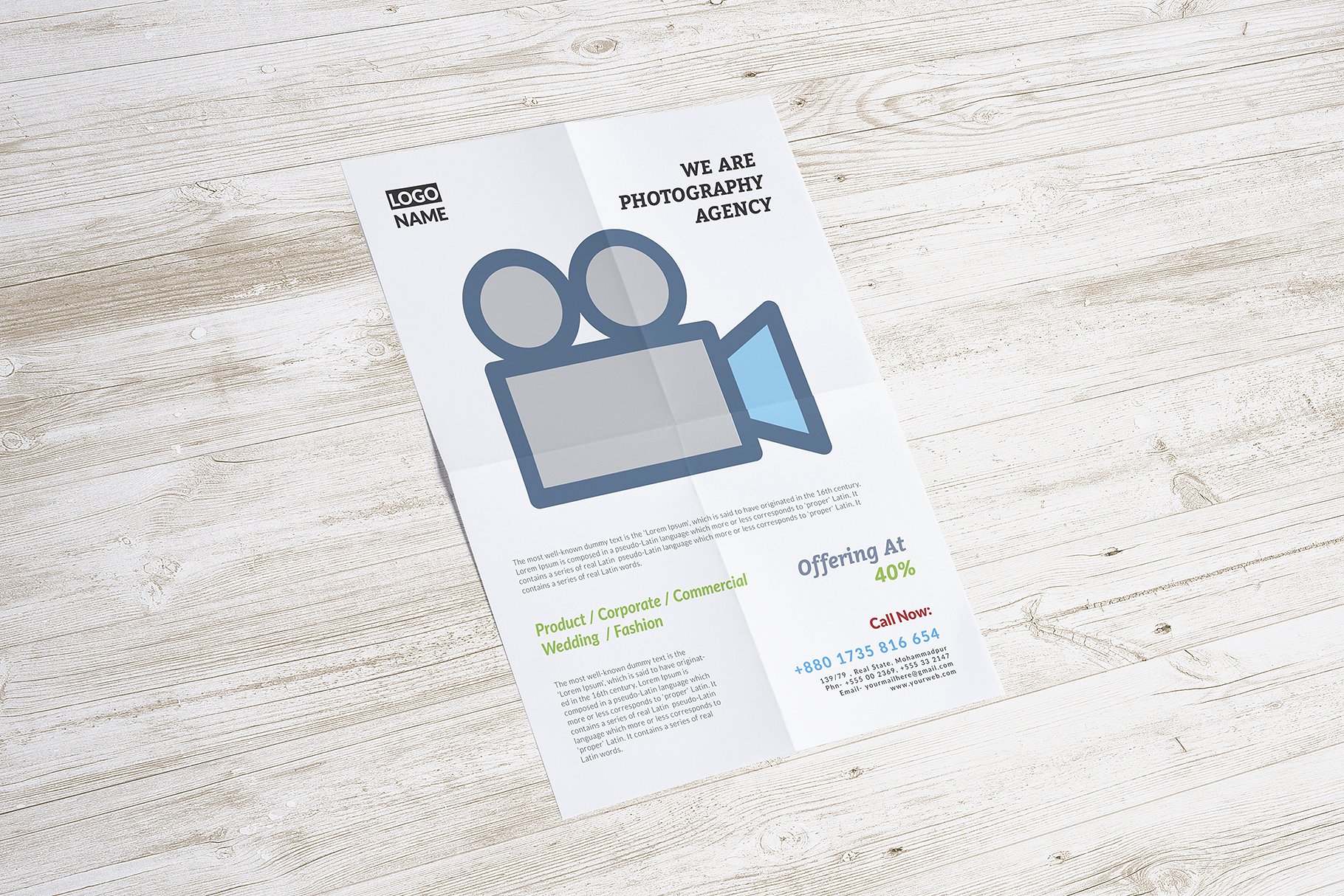 信笺,传单,海报样机模板合集 Letterhead, Flyer, Poster mockup v.1插图(2)