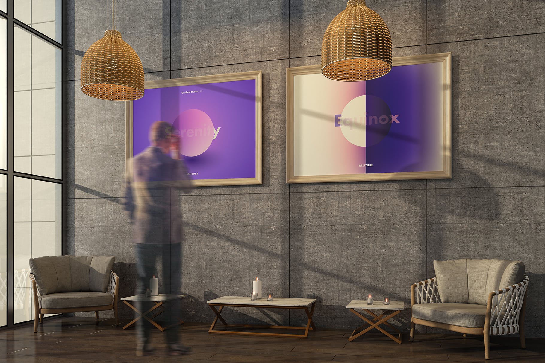 挂墙画框画廊展览样机模板素材3 Gallery Mockup 3插图(10)