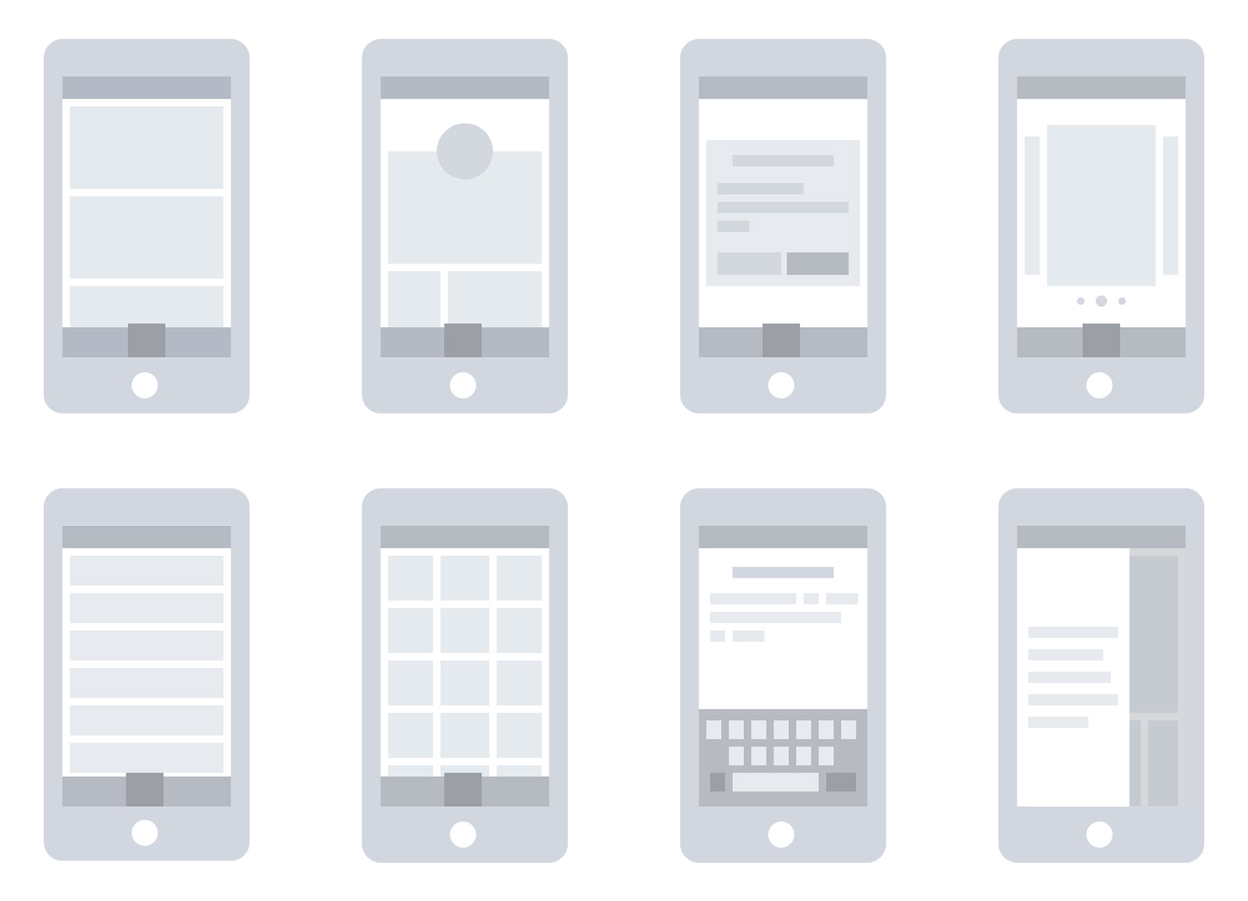 简约应用屏用户流程线框图