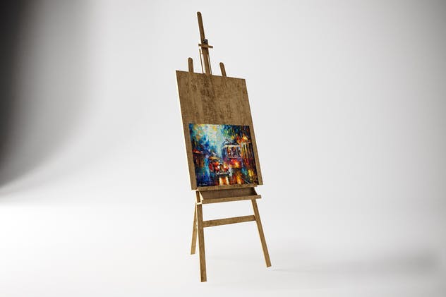 油画艺术作品展示样机 Art Canvas in studio插图(4)