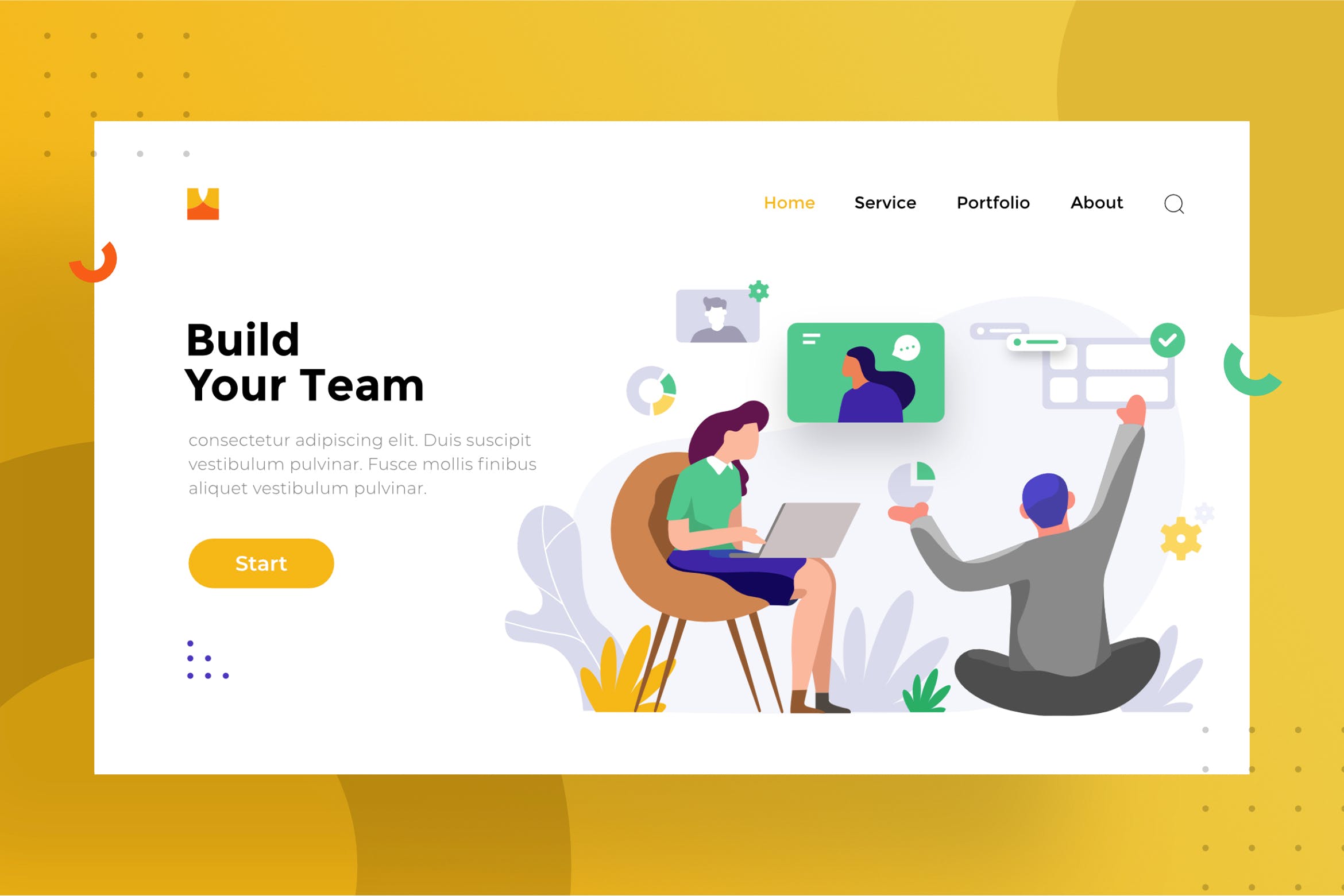 团队协作主题网站设计素材库精选概念插画 Team work illustration for website 1.6插图