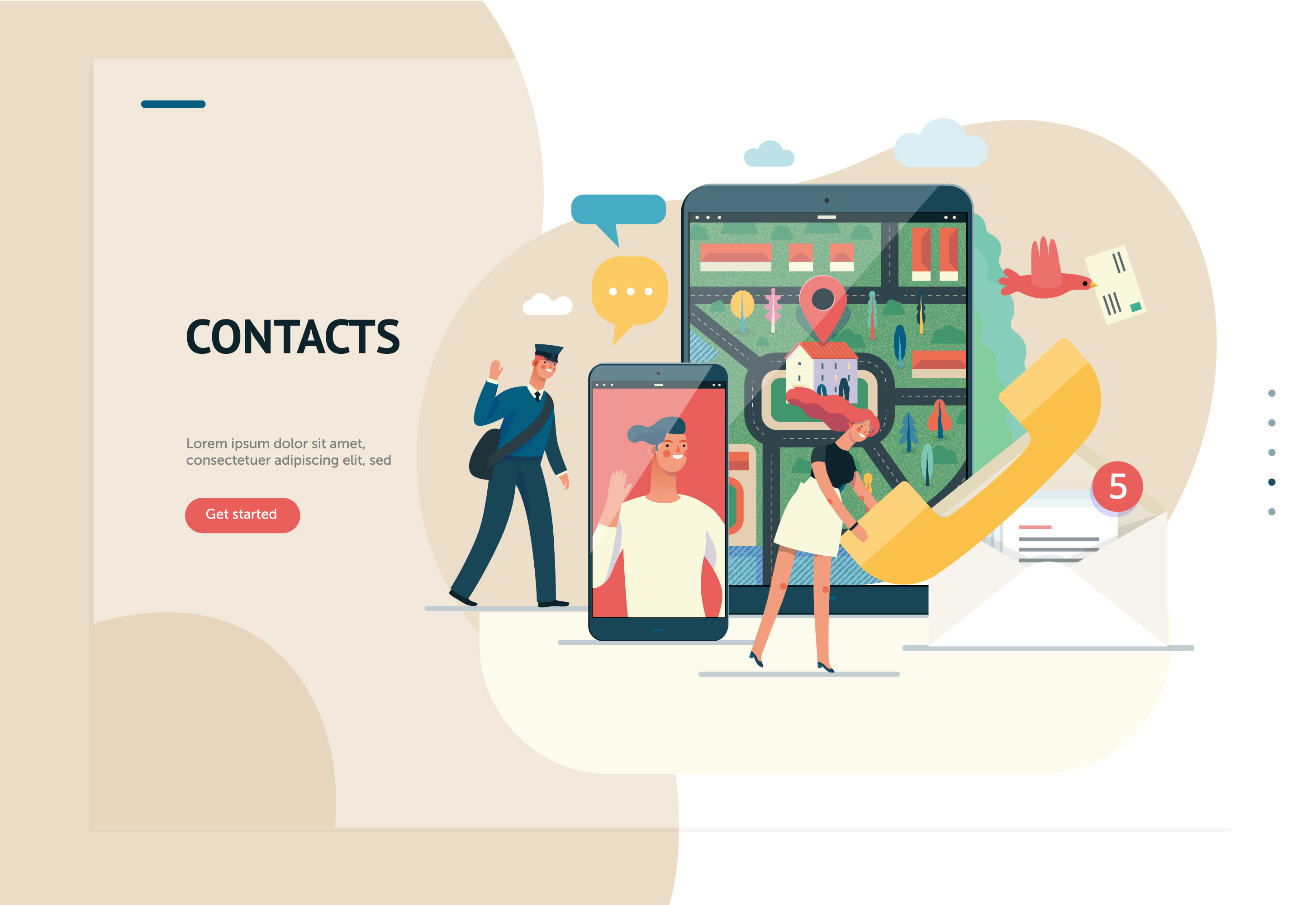 互联网多种商业业务概念扁平化插画下载[Ai]插图(35)