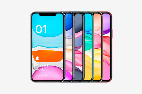 全新iPhone 11手机屏幕界面演示样机模板[PSD格式]