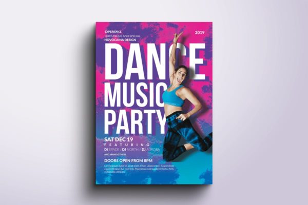 舞蹈比赛活动海报传单设计模板 Dance Party Flyer &amp; Poster
