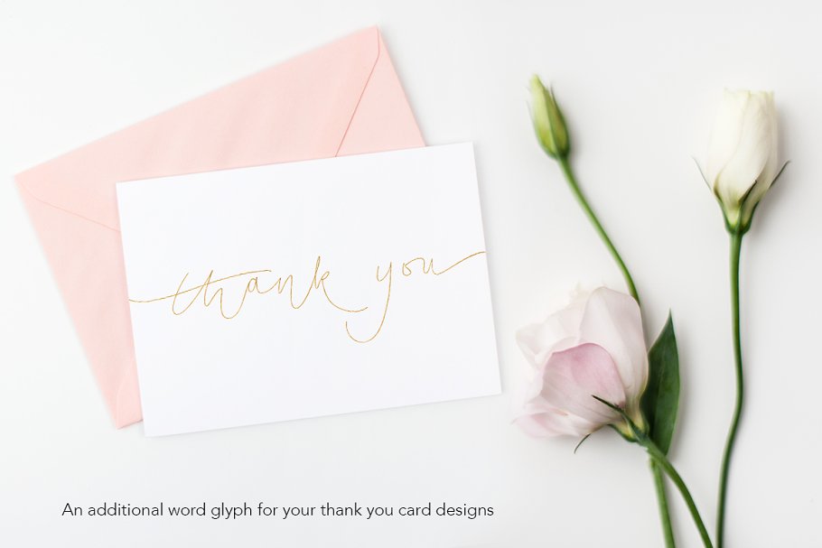 纤细体英文手写字体&100款水彩/金属纹理 Soft Whisperings Font and 100 Extras插图(3)