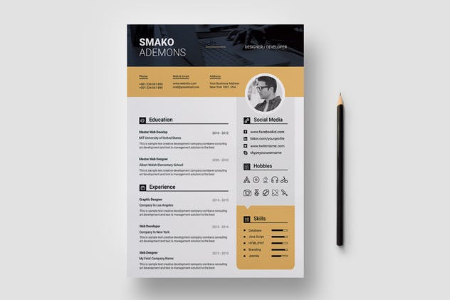 实用个人简历&介绍信模板下载 Resume Template 43插图(1)