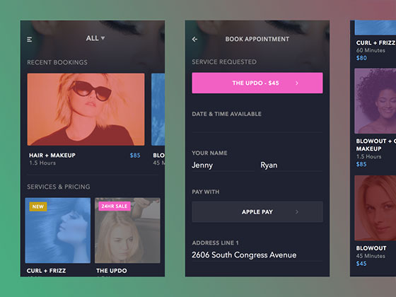 时尚类预定 App素材之家精选sketch素材