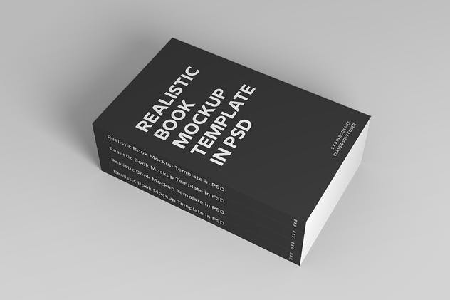 软封图书封面设计效果预览图样机 Soft Cover Book Mockup插图(12)