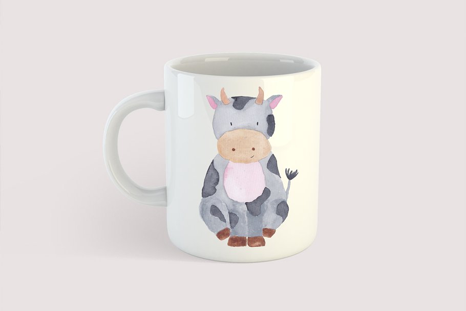 农场牧场动物水彩插画套件 Farm Animals Big Watercolor Set插图(3)