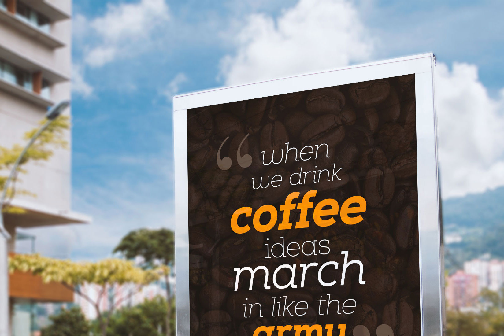 户外立式广告展示牌效果图PSD样机 Billboard Outdoor Advertising PSD Mockup插图(2)