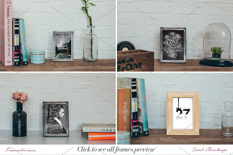 古董画框相框样机合集 Framelicious! 45 Frame Mockups插图(4)