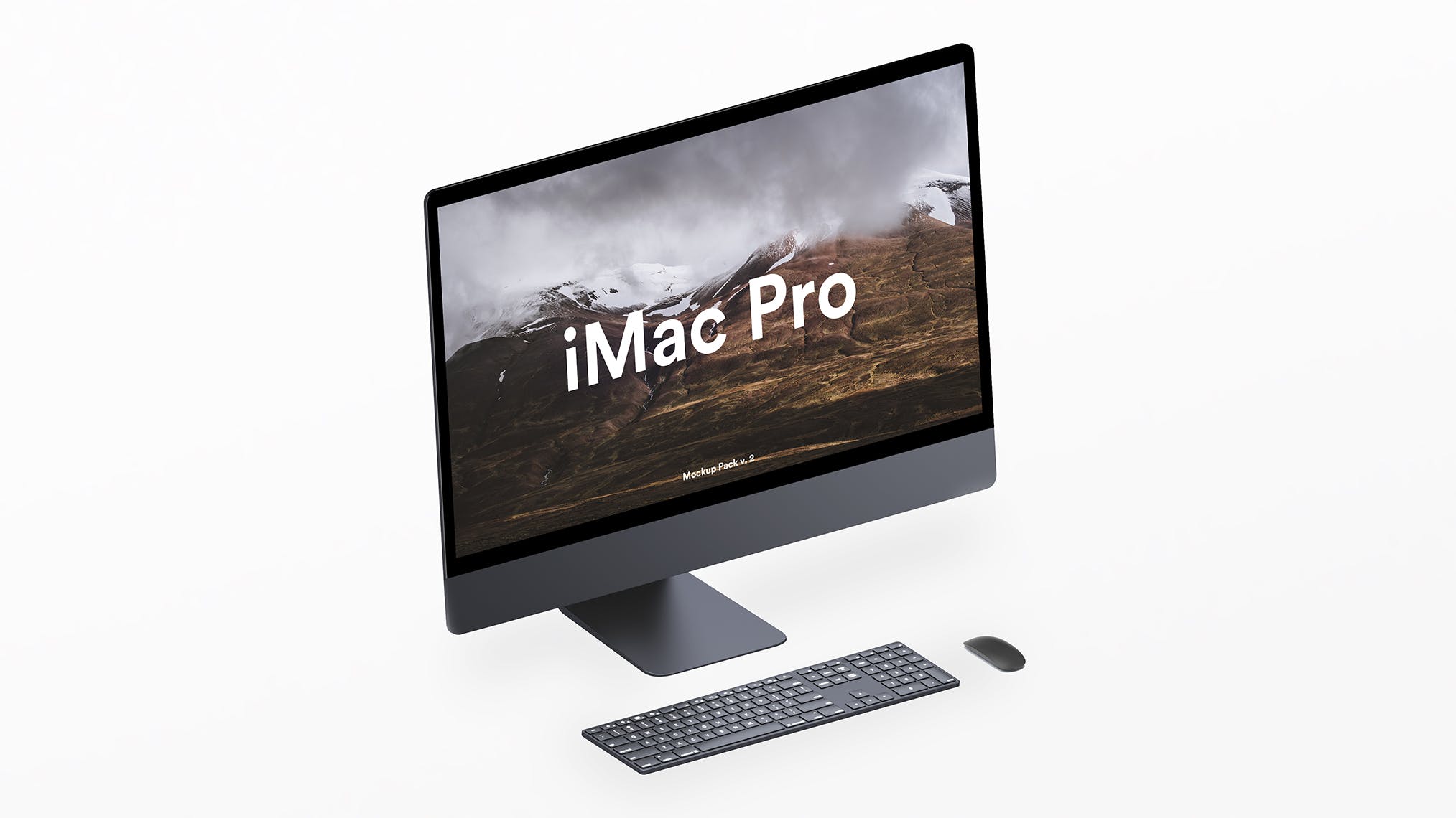 5K高分辨率iMac Pro一体机多角度样机模板 iMac Pro Kit插图(1)