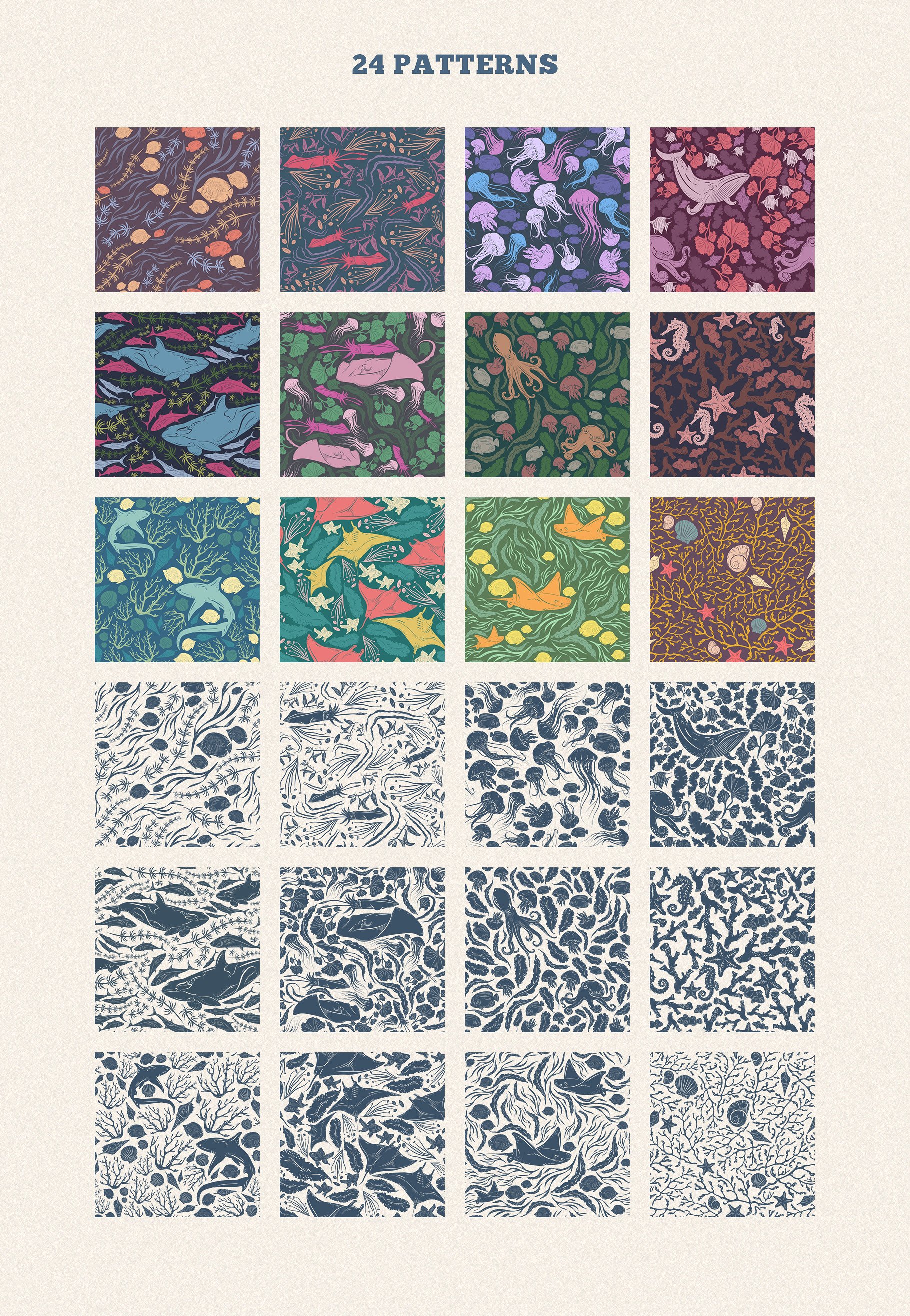 水下王国图形设计工具包 Underwater Kingdom Graphics Toolkit插图(2)