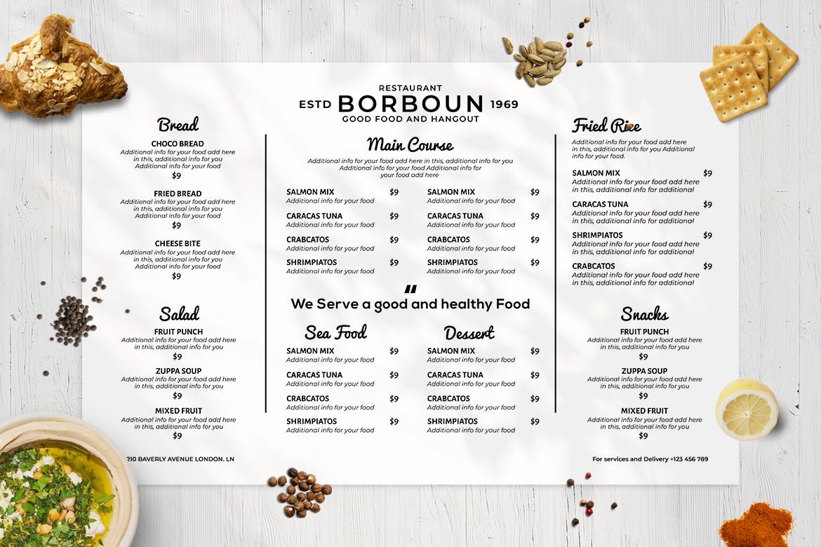 西式咖啡店/面包店/蛋糕店素材库精选菜单模板v3 Resto Food Menu Vol. 3插图