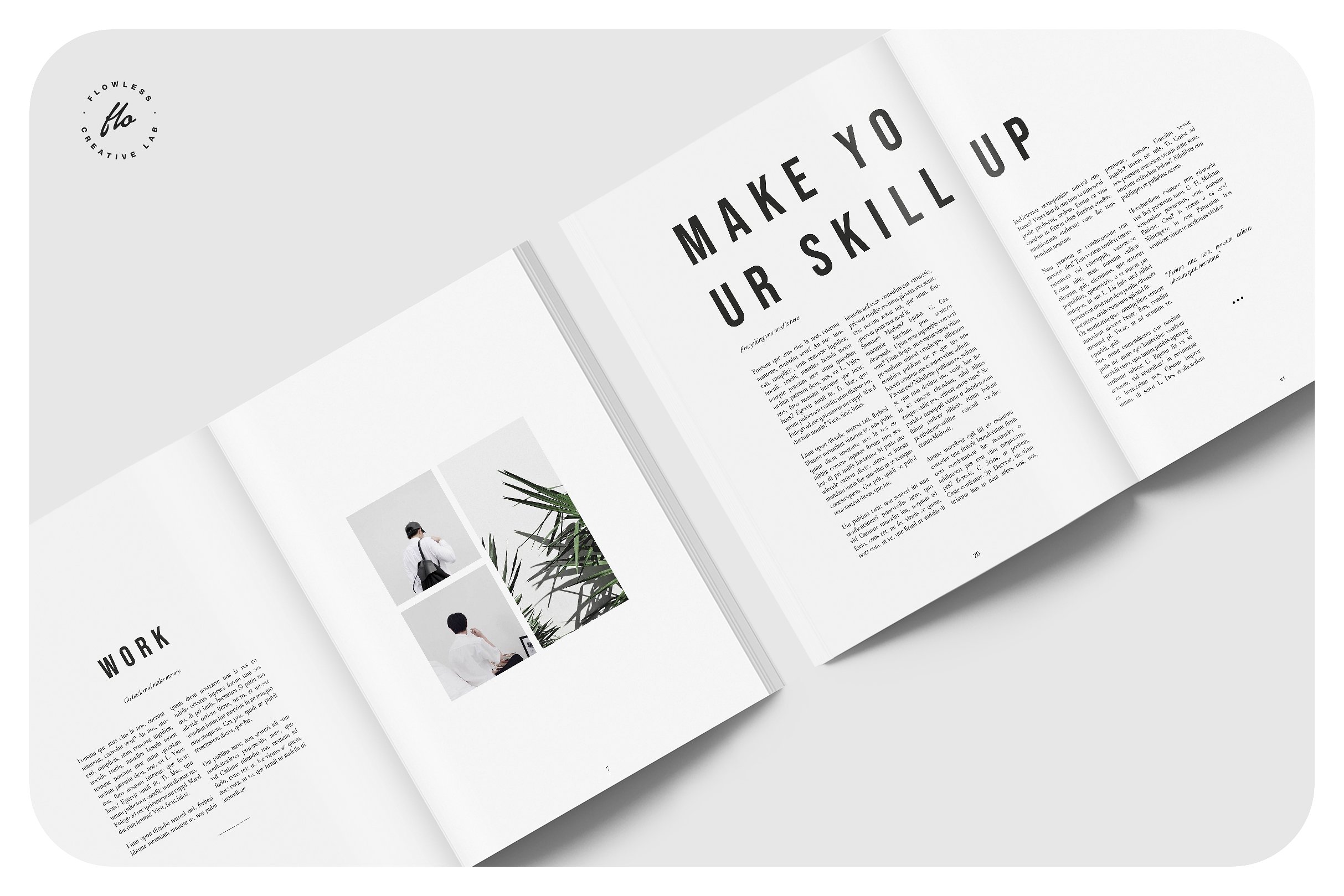 简约时尚的摄影画册杂志模版下载indd插图(2)