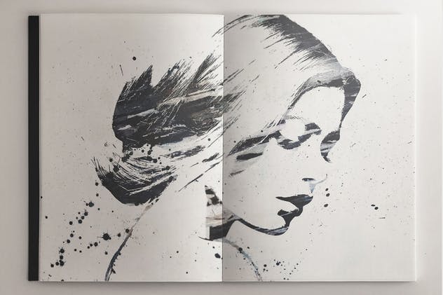 素描本内页艺术作品设计演示样机素材库精选 SketchBook Notebook Mock-ups插图(3)