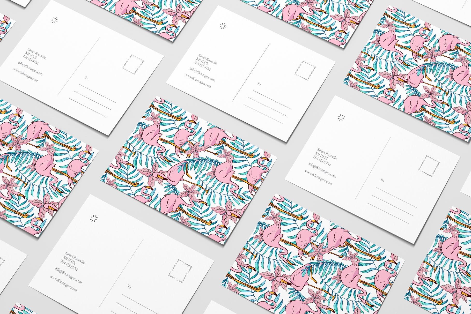 波西米亚火烈鸟水彩艺术办公文具设计套装 Boho Flamingo Art & Stationary Kit插图(2)