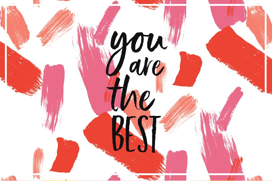 笔刷色彩飞溅纹理合集 Brushed Color Splash Patterns插图(5)