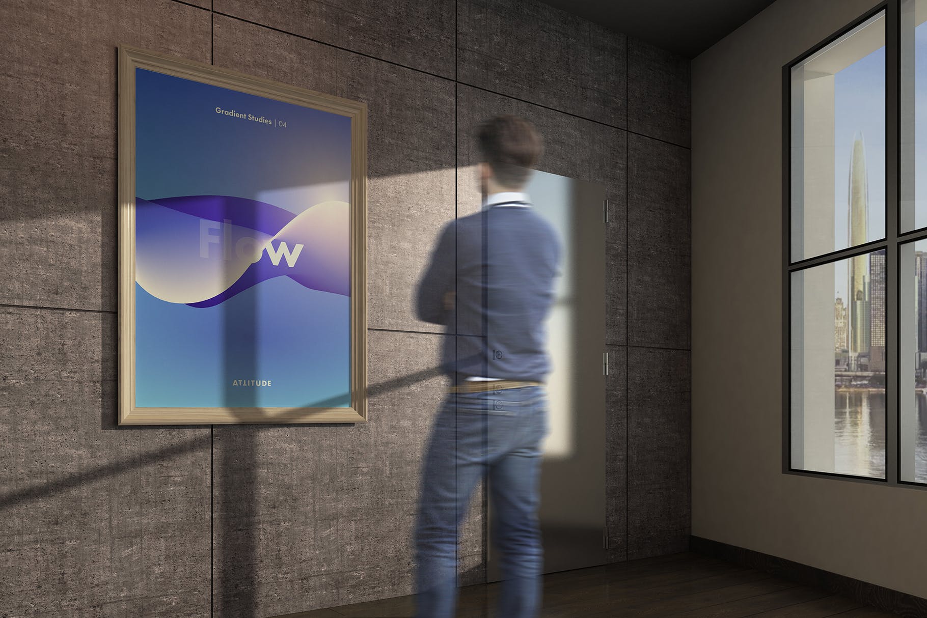 挂墙画框画廊展览样机模板素材3 Gallery Mockup 3插图(7)